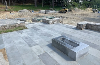 Chestnut Hill, Massachusetts - Private residence asphalt driveway and parking pad.